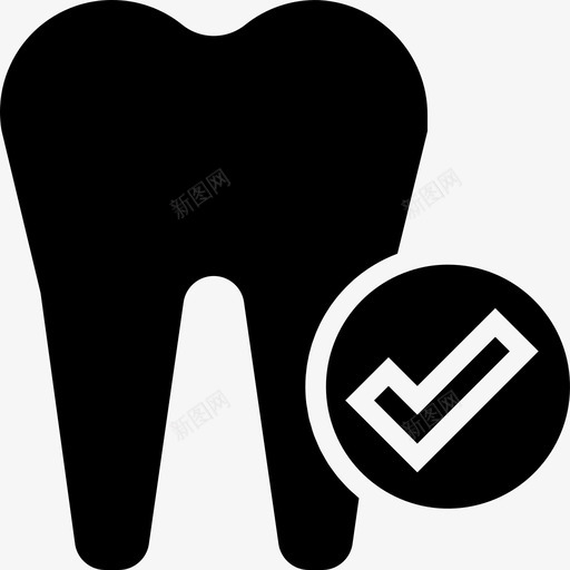 牙齿保健23填充图标svg_新图网 https://ixintu.com 保健23 填充 牙齿