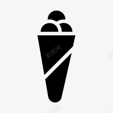 冰淇淋蛋卷点心图标图标