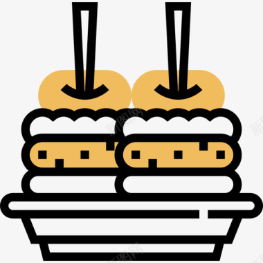 开胃菜57号餐厅黄影图标图标