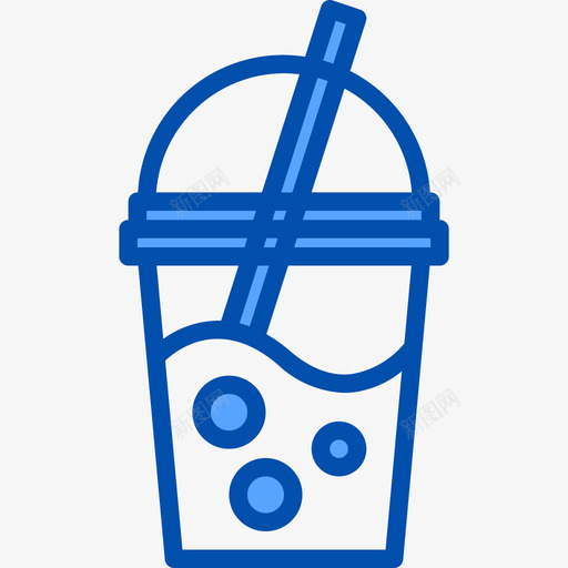 果汁食品和饮料8蓝色图标svg_新图网 https://ixintu.com 果汁 蓝色 食品和饮料8
