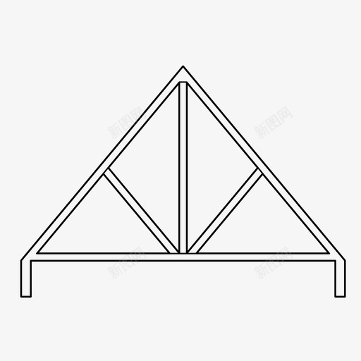 桁架桥梁工程图标svg_新图网 https://ixintu.com 屋顶 工程 木材 桁架 桥梁 结构