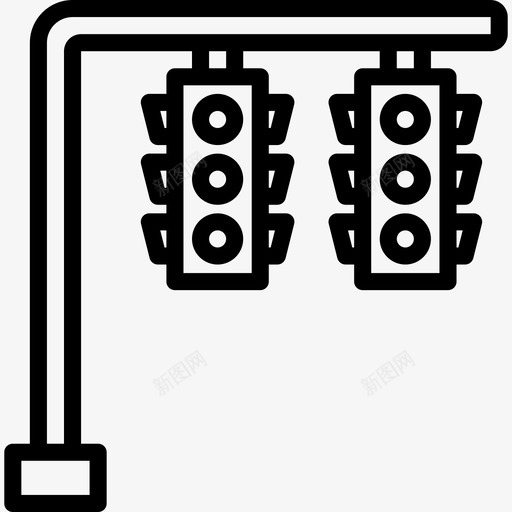 红绿灯8号灯直线型图标svg_新图网 https://ixintu.com 8号灯 直线型 红绿灯