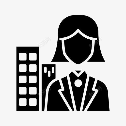 女商人头像金融图标svg_新图网 https://ixintu.com 个人资料 头像 女商人 金融