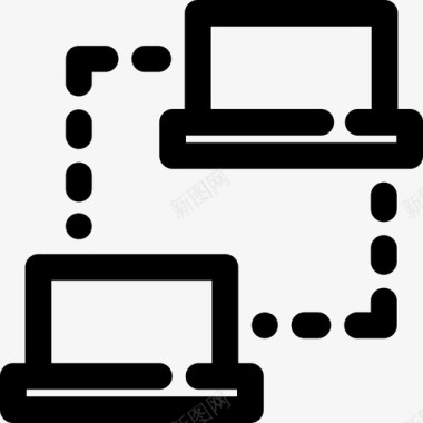 传输数据笔记本电脑同步图标图标