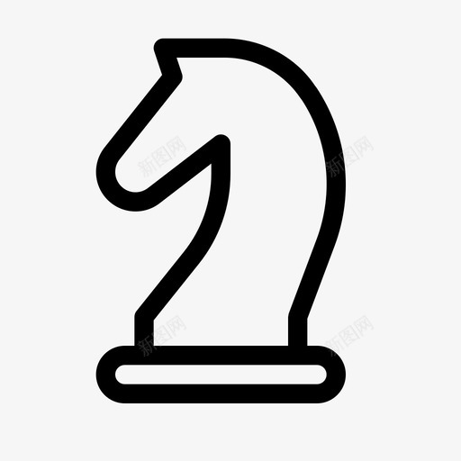 骑士国际象棋游戏图标svg_新图网 https://ixintu.com 国际象棋 棋子 游戏 移动 策略 西洋棋 设备游戏 骑士