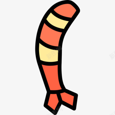 虾食物116线色图标图标