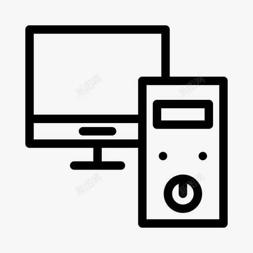 电脑桌面lcd图标svg_新图网 https://ixintu.com lcd pc 屏幕 桌面 电脑 网络主机线图标