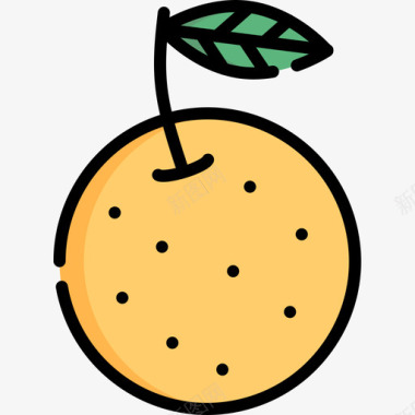 橙色园艺48线性颜色图标图标