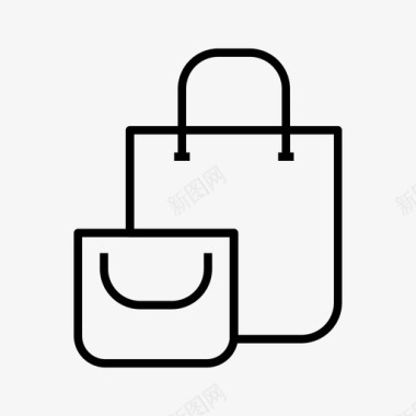 购物袋购物篮电子商务网店图标图标