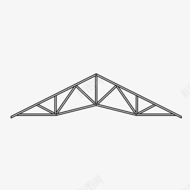 桁架桥梁工程图标图标