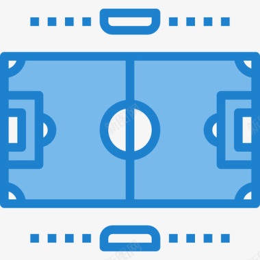 足球场足球22蓝色图标图标