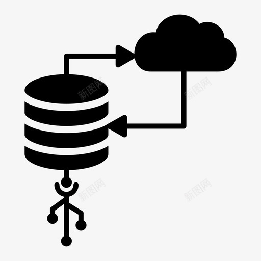 数据库集合数字图标svg_新图网 https://ixintu.com 大数据体 数字 数据库 系统 集合