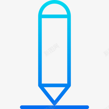 铅笔基本用品波顿渐变色图标图标