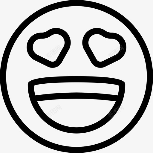 在爱的脸表情情感图标svg_新图网 https://ixintu.com 在爱的脸 心 情感 笑脸 表情 表情符号