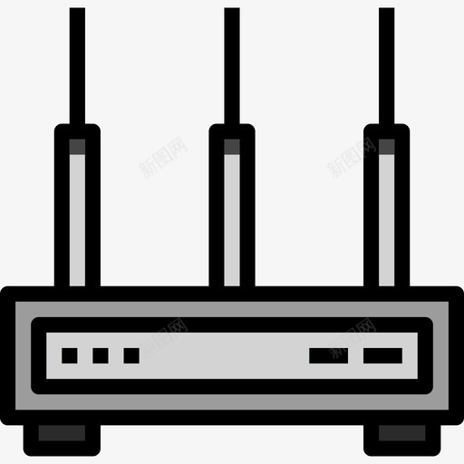 路由器电子设备8线性颜色图标svg_新图网 https://ixintu.com 电子设备8 线性颜色 路由器