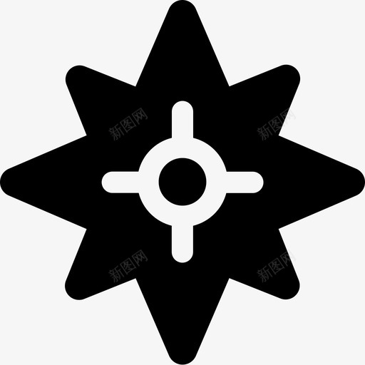 Windrose位置49已填充图标svg_新图网 https://ixintu.com Windrose 位置49 已填充