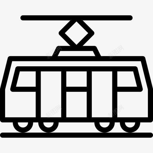 有轨电车交通97直线图标svg_新图网 https://ixintu.com 交通97 有轨电车 直线