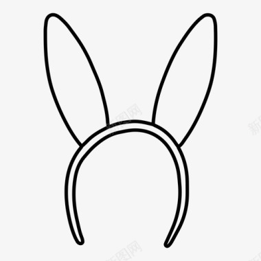 兔耳朵兔子耳朵庆祝图标图标