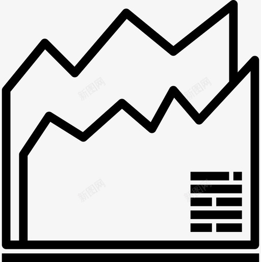 折线图图表7线性图图标svg_新图网 https://ixintu.com 图表7 折线图 线性图