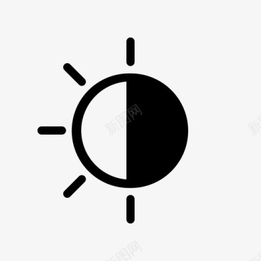日食气候夏天图标图标