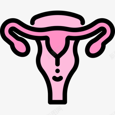 子宫母性6线性颜色图标图标