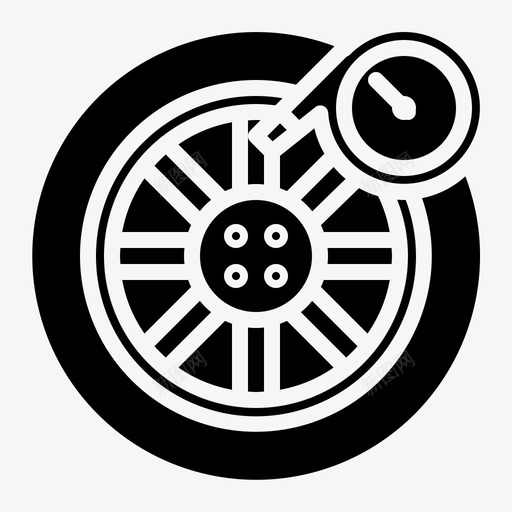 车轮空气仪表图标svg_新图网 https://ixintu.com 仪表 汽车修理 空气 车轮 零件