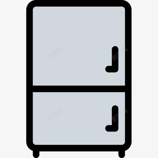 冰箱厨房46线性颜色图标svg_新图网 https://ixintu.com 冰箱 厨房46 线性颜色