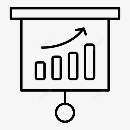 增长董事会图表图标svg_新图网 https://ixintu.com 图表 增长 演示 网络托管细线图标 董事会