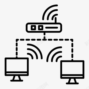 wifi网络商务云图标图标