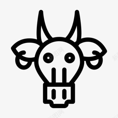 装饰品动物公牛图标图标
