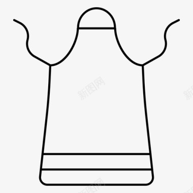 围裙布料连衣裙图标图标