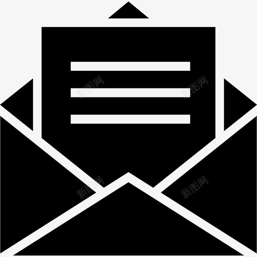 打开电子邮件收件箱发送图标svg_新图网 https://ixintu.com 发送 打开电子邮件 收件箱 电子邮件字形