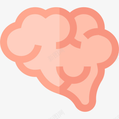 大脑生物学4扁平图标图标