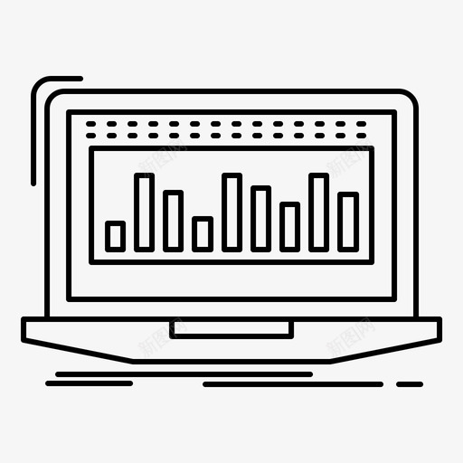 数据报告财务指数图标svg_新图网 https://ixintu.com 分析投资和平衡计分卡 指数 数据报告 监控 股票 财务