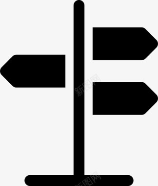 路标十字路口方向图标图标
