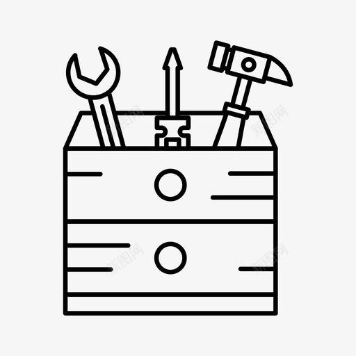 工具箱子木匠图标svg_新图网 https://ixintu.com 工具 建筑和建筑 木匠 箱子