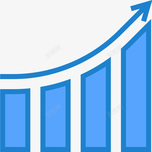 增长图表3蓝色图标svg_新图网 https://ixintu.com 图表3 增长 蓝色