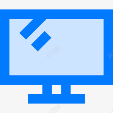 屏幕计算机和硬件8蓝色图标图标