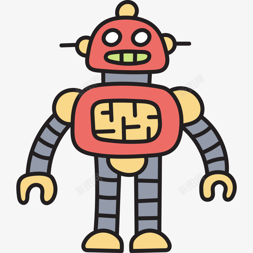 机器人机器人31彩色图标svg_新图网 https://ixintu.com 彩色 机器人 机器人31
