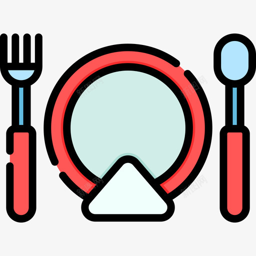 餐厅服务区线性颜色图标svg_新图网 https://ixintu.com 服务区 线性颜色 餐厅