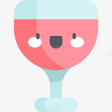 葡萄酒感恩节36平淡图标图标