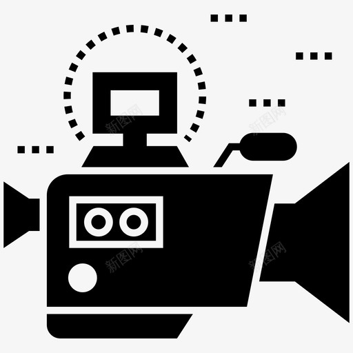 摄像机胶片录像机电影摄像机图标svg_新图网 https://ixintu.com 录像 技术设备字形图标 摄像机 电影摄像机 胶片录像机