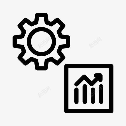 设置图表配置图标svg_新图网 https://ixintu.com 图表 增长 网络托管线图标 设置 配置