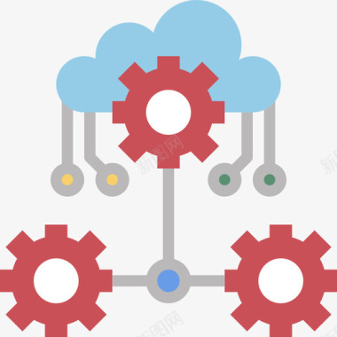 云计算搜索引擎优化3扁平图标图标