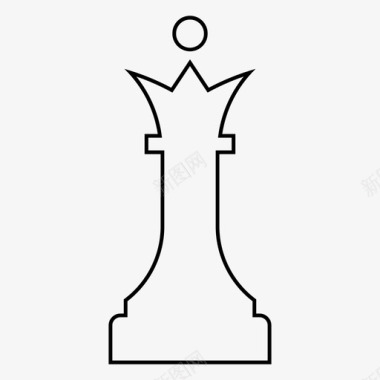 国际象棋游戏国王图标图标