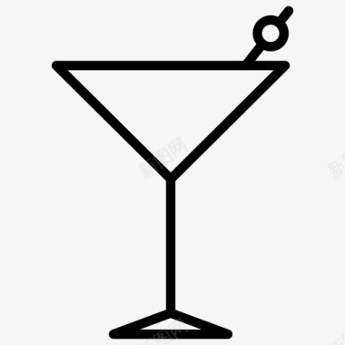 马提尼杯酒精饮料饮料图标图标