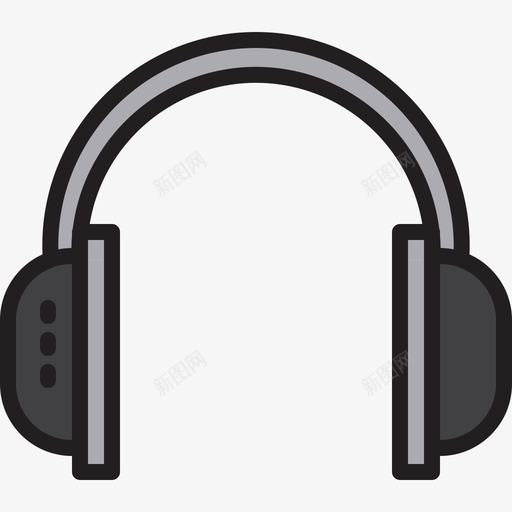 耳机生活方式4线性颜色图标svg_新图网 https://ixintu.com 生活方式4 线性颜色 耳机