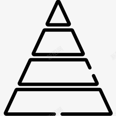 金字塔心理学13线性图标图标