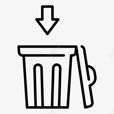 垃圾箱环境垃圾图标图标