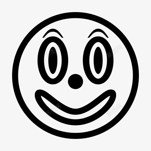 微笑小丑表情图标svg_新图网 https://ixintu.com 小丑 微笑 心情 快乐 脸 表情